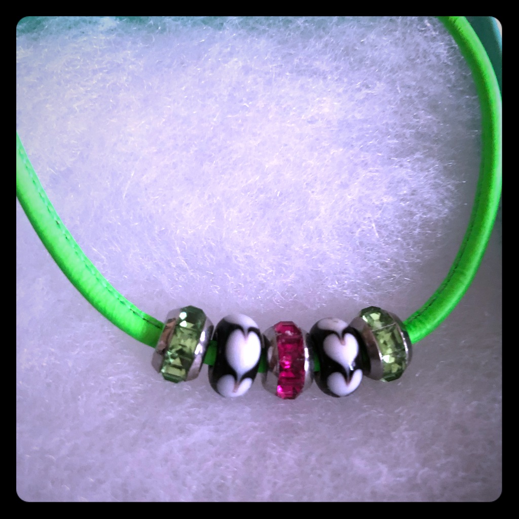 Lime Green Murano Glass Choker
